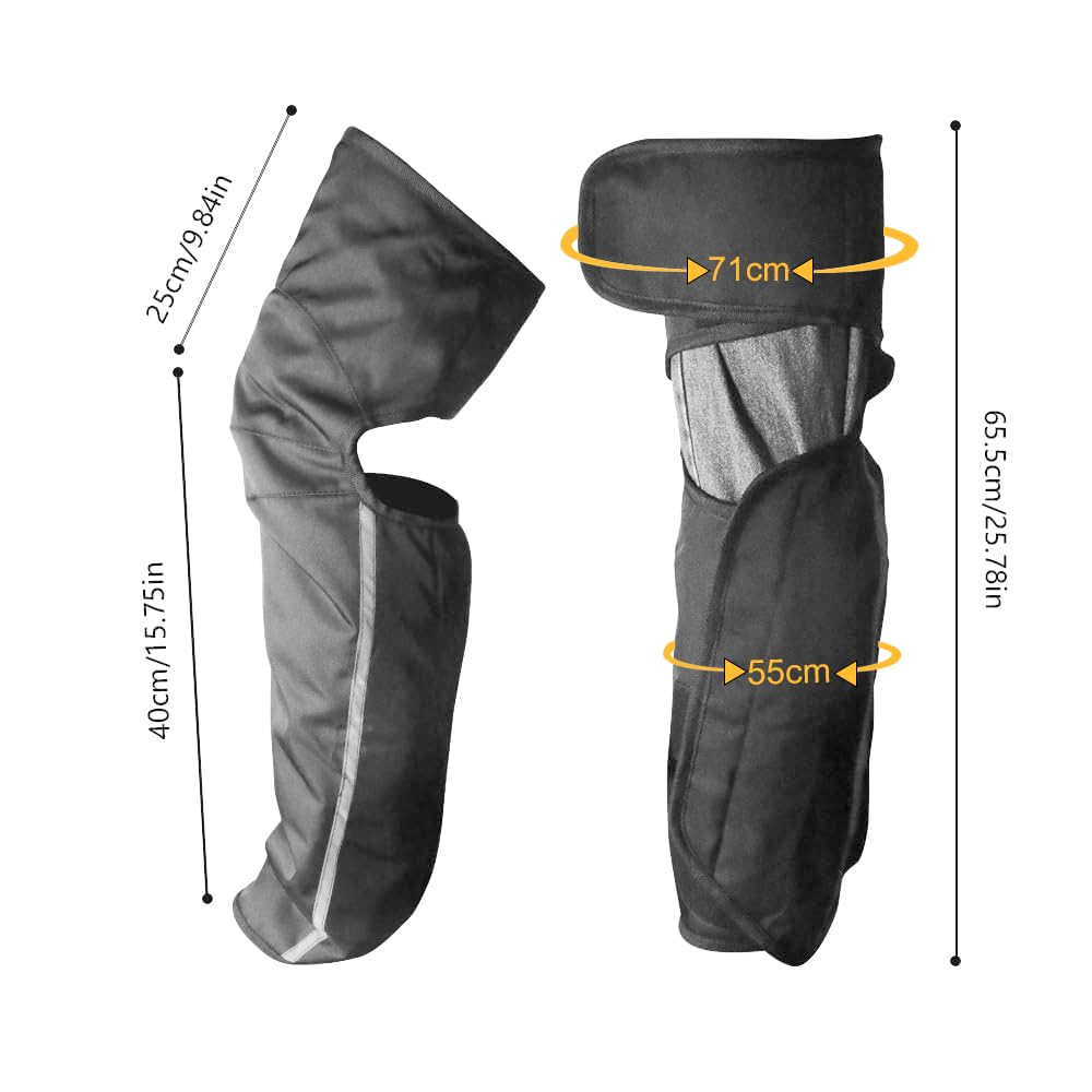 Cokomono Ginocchiere Termiche Moto, Scaldamuscoli Invernali da Moto Antivento e Impermeabili con Riflettore, Protezione Ginocchio per Uomo/Donna, Ginocchiera per Bicicletta, Scooter, Sci