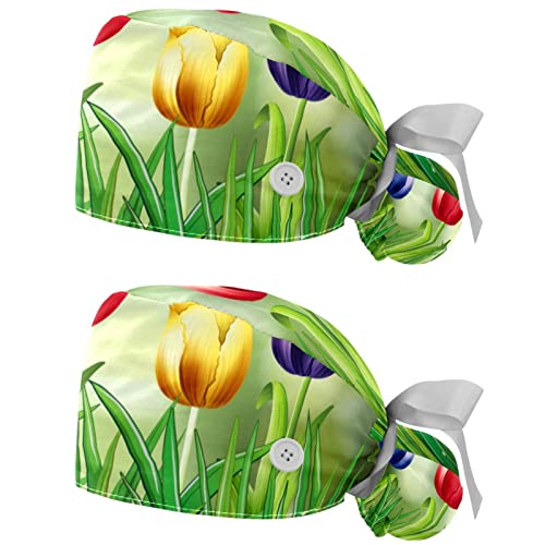 Chapeaux de Travail Respirantes JDEZ Contre la Chaleur Casquettes Bouffantes Lot de 2