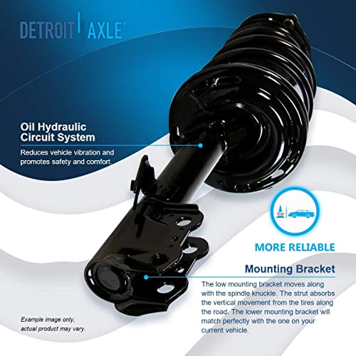 Image of Detroit Axle - FWD 10pc Front Struts Kit for Toyota 08-11 Highlander, Outer Tie Rods Front and Rear Struts & Coil Spring Sway Bars 2008 2009 2010 2011 Replacement Suspension Struts Shocks Assembly