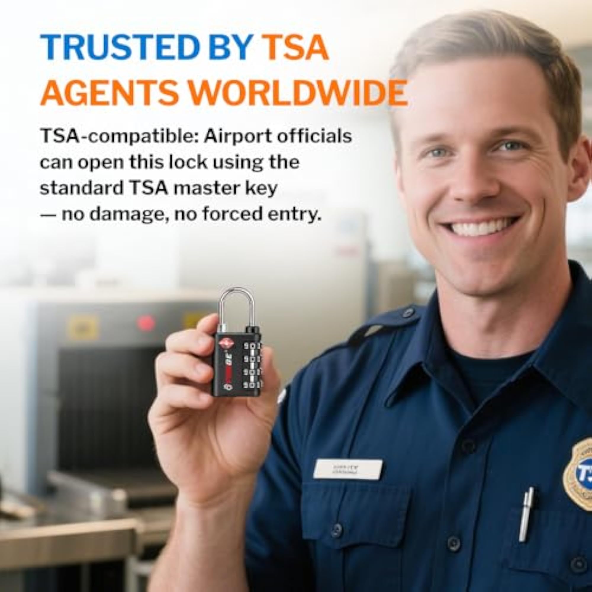 TSA Approved Key or Combination Lock for Travel