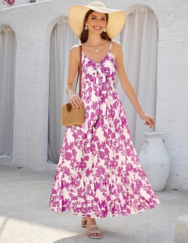 Image of GRACE KARIN Womens Summer Floral Maxi Dresses 2026 Long Flowy Boho Dress Beach Vacation Sundresses Casual Clothes with Pocket