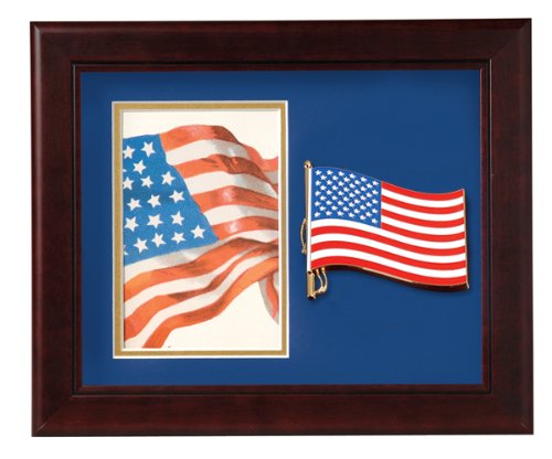 Allied Frame US American Flag Medallion Portrait Picture Frame - 4 x 6 Picture Opening