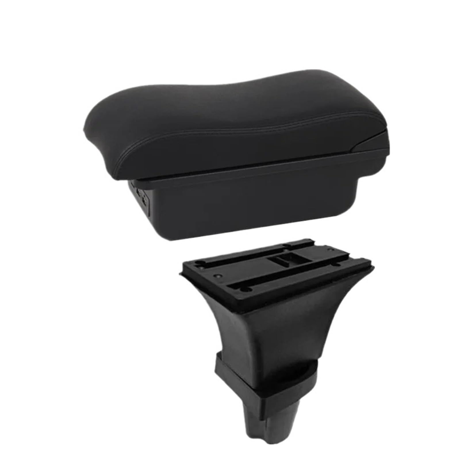 Ggwqoops Car Armrests For Kia For Morning For Picanto Armrest Box Central Storage Interior Dedicated Retrofit Car Accessories Armrest Box(B2 Black line 3USB)