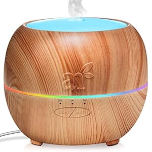 ArtNaturals Aromatherapy Essential Oil Diffuser –(5.0 Fl Oz / 150ml Tank) / Ultrasonic Cool Mist Aroma Humidifier – Adjustable Mist Mode, Auto Shut-Off Whisper Quiet and 7 Color LED Lights