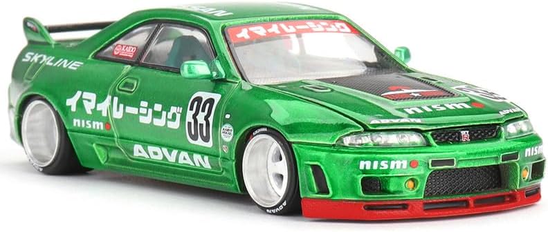 Car Compatible for Kaido House x Mini GT 1:64 Nissan Skyline GT-R (R33) Imai Racing V1 Green Limited Edition Die-cast KHMG150