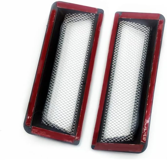 beler 2Pcs Carbon Fiber Black Style Universal Car Exterior Air Flow Intake Hood Scoop Vent Side Fender Decoration Cover Sticker