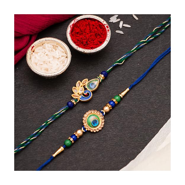 Mor Rakhi CraftVatika Peacock Rakhi for Brother Mor Pankh Rakhi for Bhaiya Rakhi ...