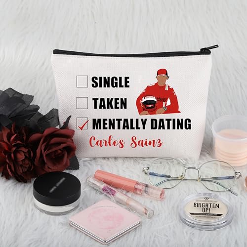 PYOUL Carlos S Inspired Gift Mentally Dating Carlos S Makeup Bag Motosport Fan Cosmetic Bag Carlos S Merch Car Racing Fan Gift (Mental Dating Carlos S Bag) - Image 3