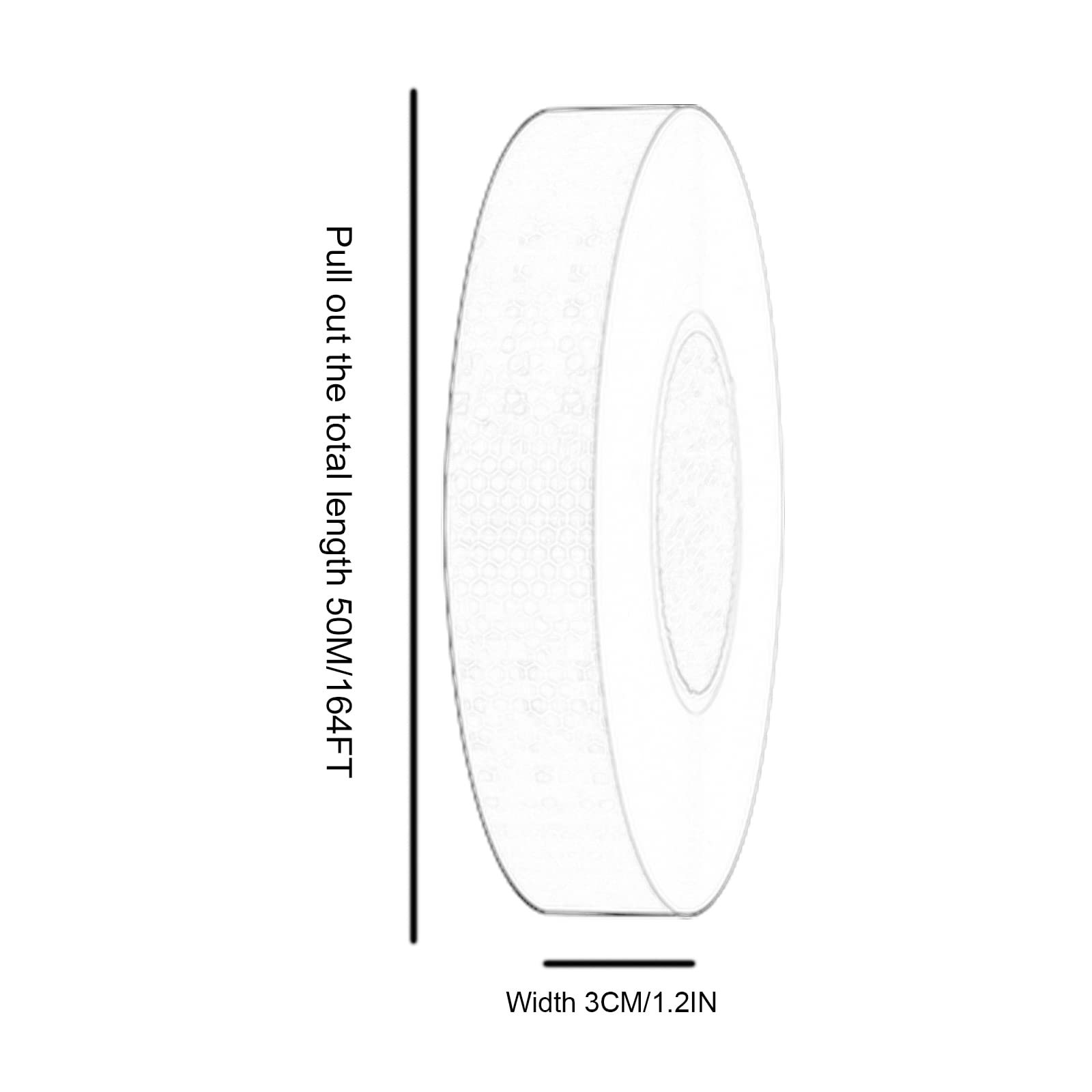 Cinta reflectante de alta visibilidad de 1.2 pulgadas x 164 pies, marca de seguridad verde fluorescente para vehículos, zonas de carretera, uso en interiores y exteriores, adhesivo duradero y