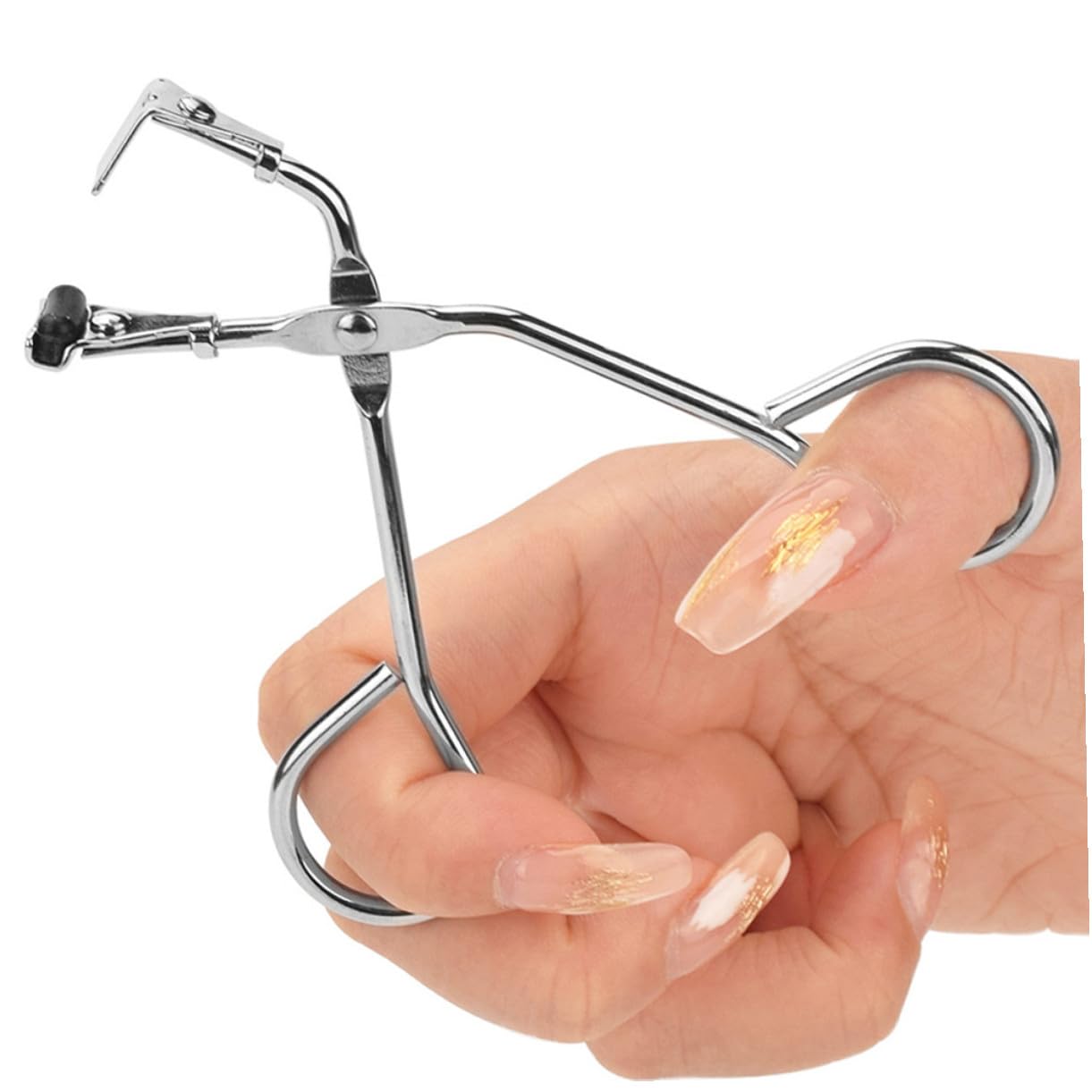Healvian Rizador de Pestañas Práctico para Mujer Clip Inoxidable Plateado Diseño Portátil para Tipo de Ojos Herramienta Duradera para Maquillaje Diario