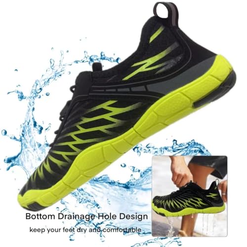 Image of Hike Barefoot Shoes for Women Men with Wide Toe Box, Healthy & Non-Slip Breathable Barefoot Water Shoes Beach Pool Aqua Swim Surf Hiking Walking Shoes