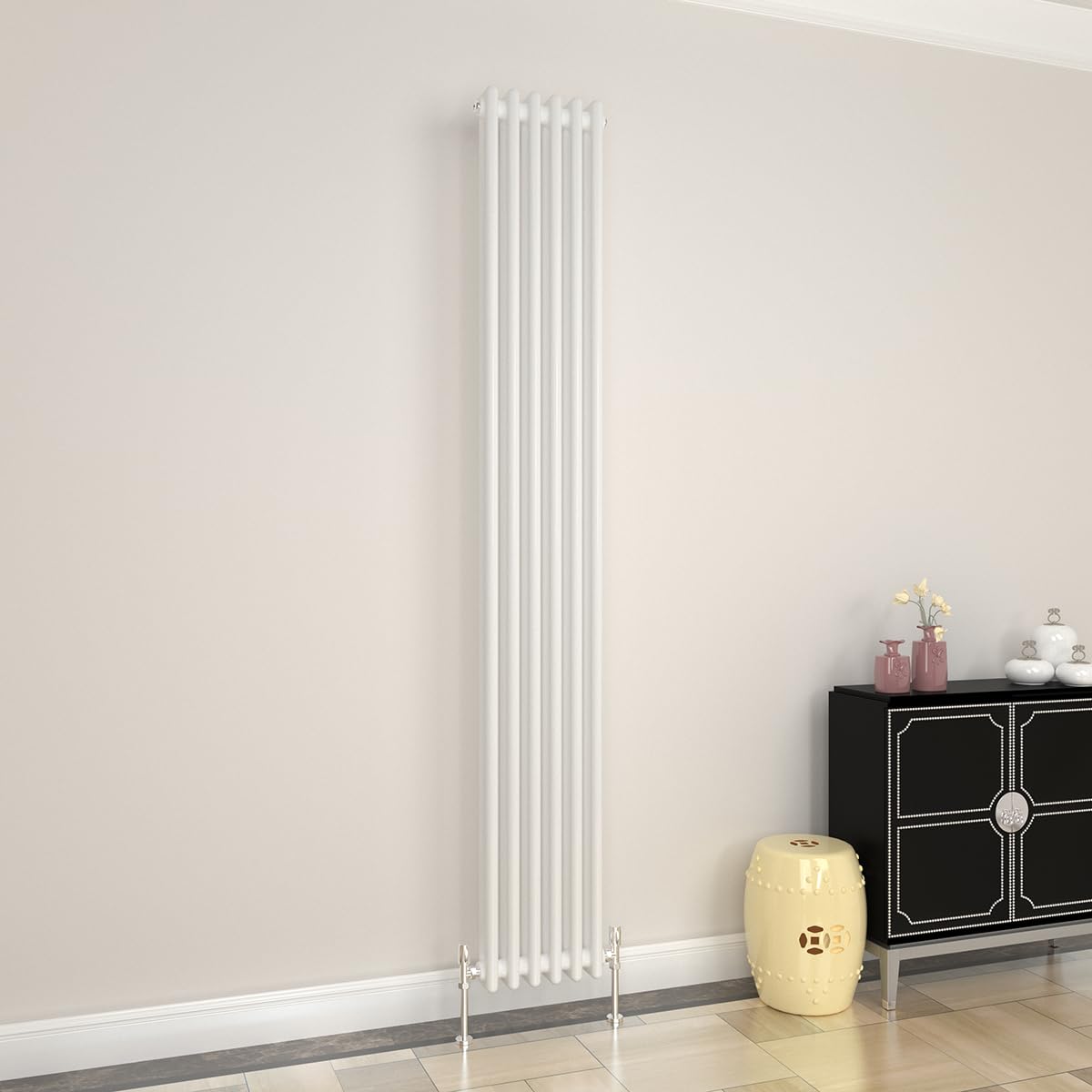 GY Bath Vertical Radiator Traditional 2 Column White Designer 1800x290mm Modern Cast Iron Style Central Heating Rads — image 1
