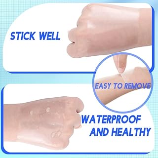 Transparent Dressing Adhesive Bandage Waterproof Clear Adhesive Bandages Stretch Tape for Tattoos Swimming (3.94 Inch x 10.94 Yard)