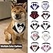 HDKUW Dog Tuxedo, Dog Wedding Bandana Collar with Bow Tie, Adjustable Pet Tux Formal Dogs Costumes for Small Medium Large Dogs Purple S
