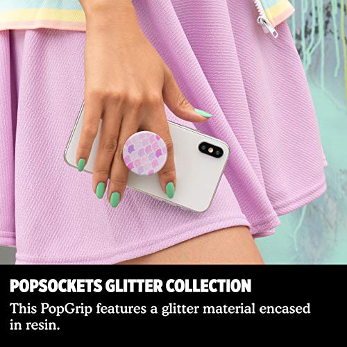 PopSockets PopGrip – Suporte expansível e aderência com parte superior intercambiável – Sereia brilh