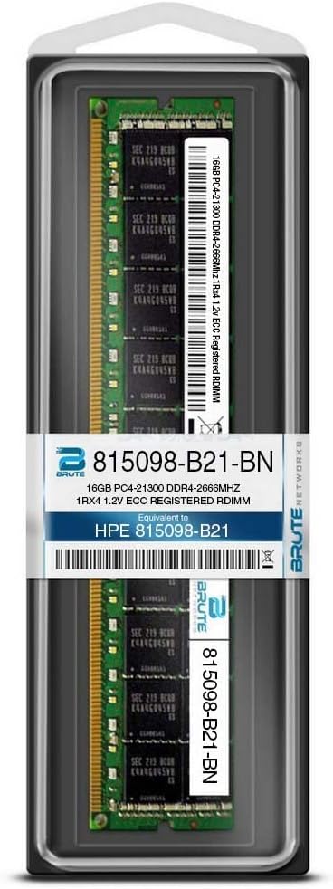 815098-B21-BN - 16GB DDR4-2666Mhz 1Rx4 ECC Registered RDIMM (Compatible with OEM PN# 815098-B21)