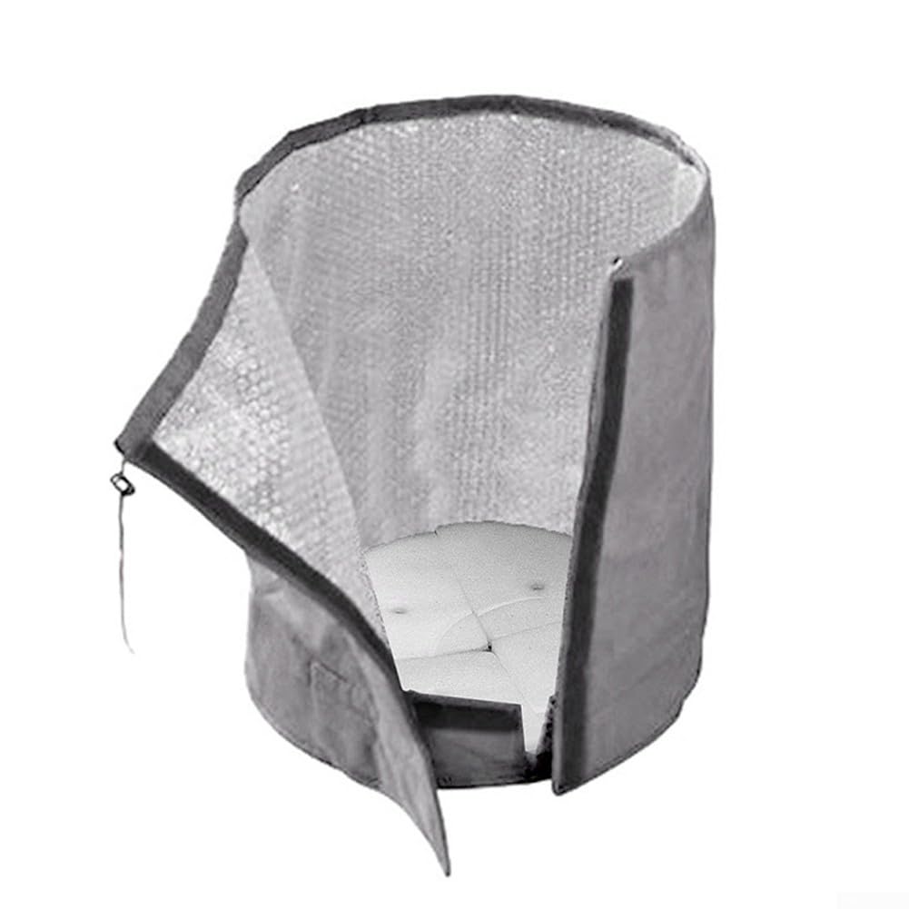Thermo-Topfschutz für den Winter, Isolierbeutel für Pflanzen, Kordelzug-Design (Gray-S)