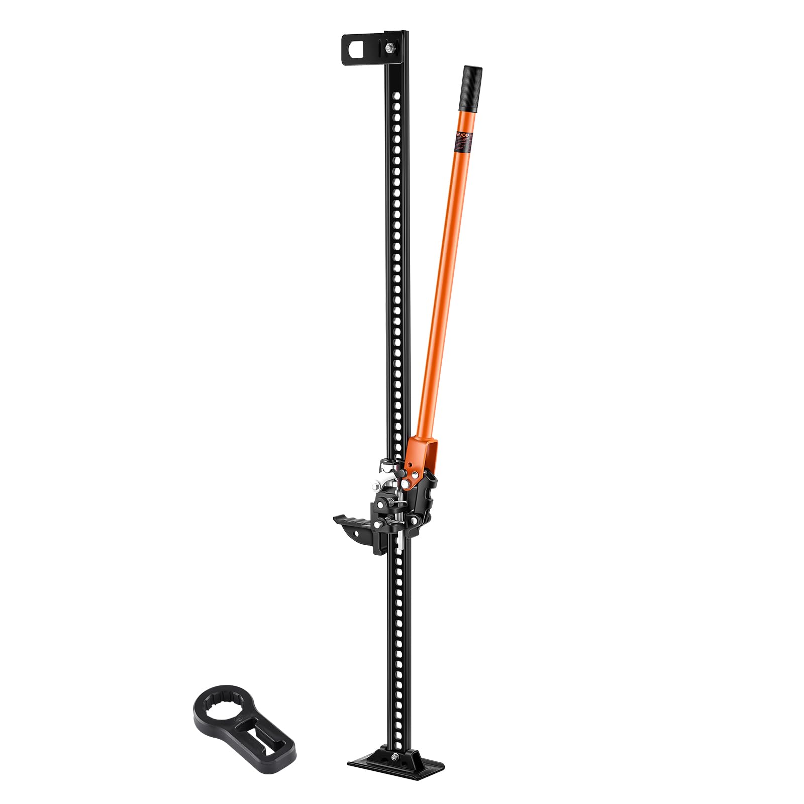 VEVOR Gato Agrícola 153 cm con Elevación Alta y Trinquete Carga Máxima de 3,18 T para Uso Todoterreno de Alta Resistencia con Rango de Elevación de 130,1 a 1380 mm para Tractor, Camión, SUV