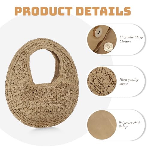 Bolso Clutch de Paja para Mujer GOKTOW 2026 miniatura 5