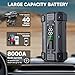 Car Jump Starter, 8000A Peak 26800mAh (Up to All Gas or 10.0L Diesel Engine, 50 Times) 12V Auto Booster Battery Charger Jump Box with Quick Charger Smart Jump Cables with LED Screen