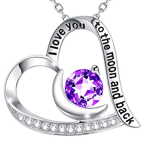 Mother's Day Jewelry Gifts Natural Amethyst Gemstone Necklace for Women Birthday Gifts