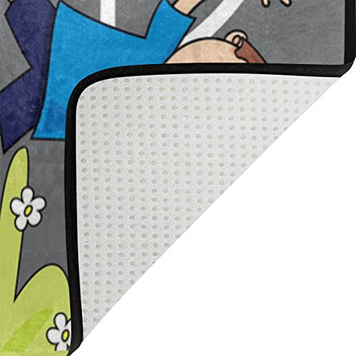 Welllee Area Rug,Hopscotch Game Field Floor Rug Non-Slip Doormat For Living Dining Dorm Room Bedroom Decor 31X20 Inch #TOP2