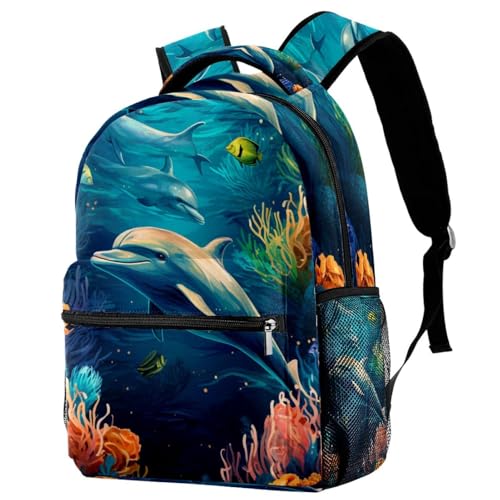 Sac à dos de voyage avec porte-bouteille ergonomique dauphin