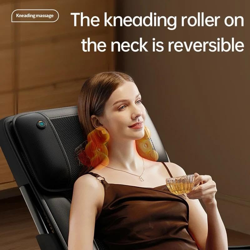 YOGIMOONI Faux Leather Portable Massage Chair Luxury Full Body 2024 Reclining Patio Camping Lounge Chair Folding Recliner for Indoor Zero Gravity Chair, Black YOGIMOONI Faux Leather Portable Massage Chair Luxury Full Body 2024 Reclining Patio Camping Lounge Chair Folding Recliner for Indoor Zero Gravity Chair, Black