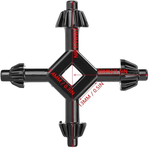 Miniatura 4 de 4 en 1 Taladros Chuck Key 4 Way Multifuncional Acero Fit Handheld Universal Chuck Key Herramienta de perforación eléctrica para la mayoría de