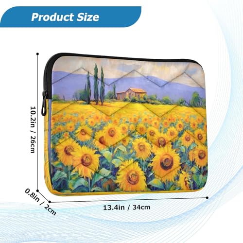 Funda para portátiles 13-14 pulgadas con diseño de girasoles miniatura 3