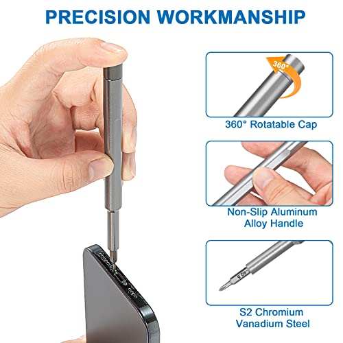 24 In 1 Premium Precision Screwdriver Set, Fertoriy Sturdy Small Screwdriver Set With Phillips Head & Flathead, Magnetic Mini Screwdrivers Kit For Fixing Electronics, Pc And Eyeglass Repairing #TOP2