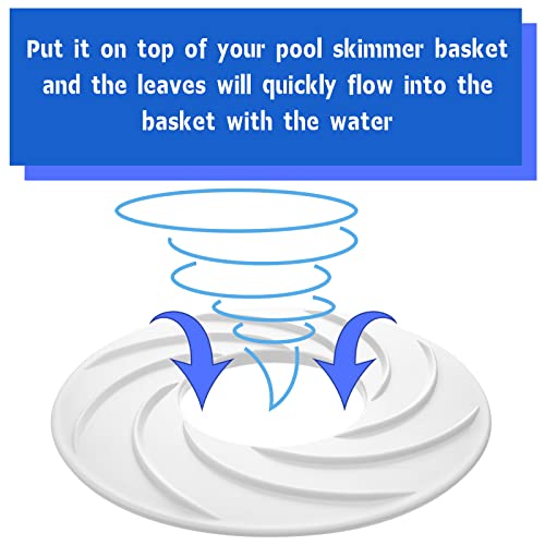 Hungdao Pool Solar Skimmer Basket 8 Inch No Hands Skimmer Pool Cleaner Basket for Reduce Cleaning Times(2 Pcs)