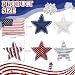 4th of July Stars Ornaments for Tiered Tray Decor - 6Pcs Patriotic Stuffed Fabric Stars - American Flag Red White and Blue Bowl Filler for Independence Day, Memorial Day Home Decorations