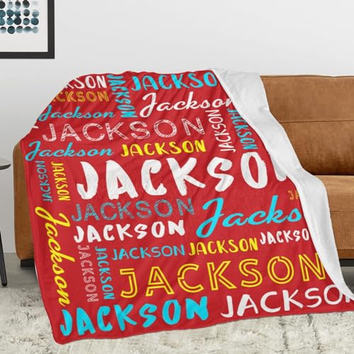 Personalized Name Blanket Customized Baby Blankets for Girls Boys Adults Monogrammed Blankets and Throws Christmas Birthday Mothers Fathers Valentines Day Gift