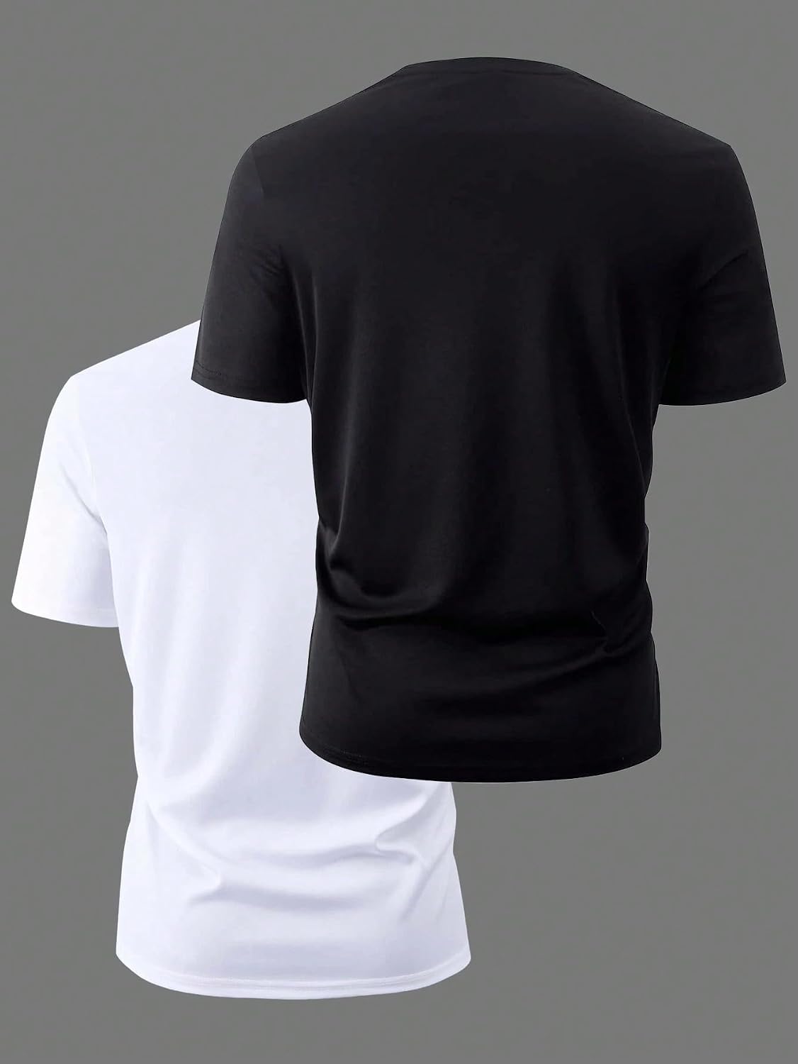 SOLY HUX Men's Letter Graphic Tee Tops Classic Short Sleeve Crew Neck T-Shirts 2 Piece