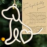 Morycraft Wooden Dog Easter Ornament with Story Card, Pet Tree Decoration, Dog Lovers Gifts for Women, Friends, and Family, Christmas Ornament for Tree Decorations
