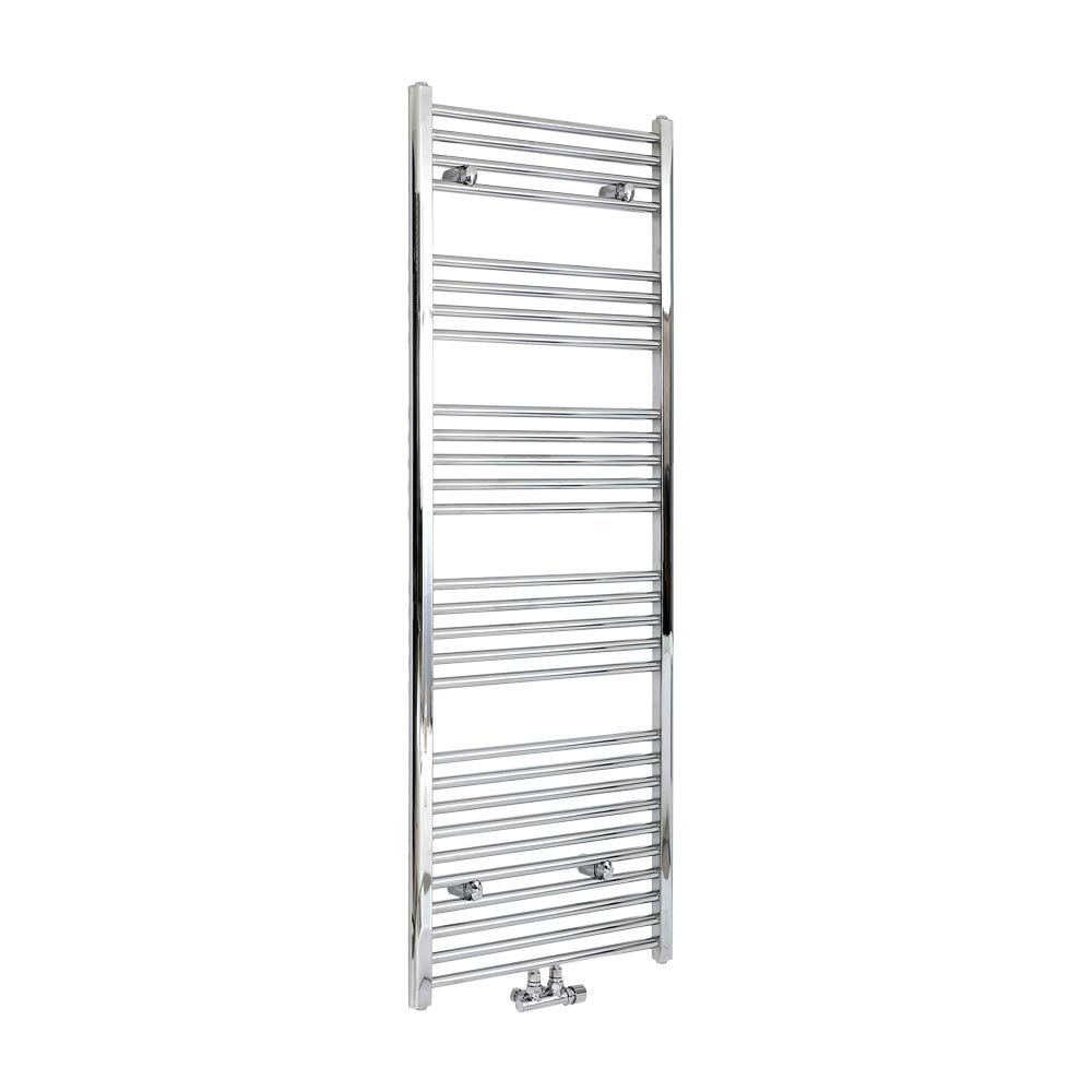 Milano Chrome Neva Middle Connection Heated Towel Rail - 1600Mm X 600Mm