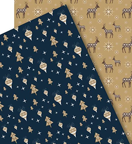 4x Bögen Geschenkpapier XXL I Skandinavien-Edition I Premium Geschenkpapier 100x70 cm I matt, gefaltet I FSC Mix Credit TSUD-COC-001718-SP Cover