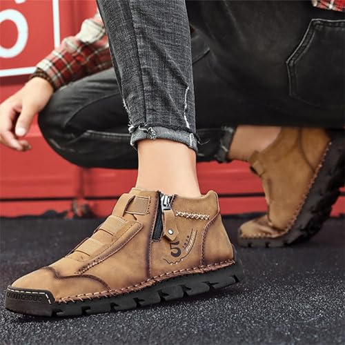 Matufit Shoes for Men, Fashionable Orthopedic Shoe Slip On Lightweight Loafers Orthopedic Loafers Men with Side Flats Zip3