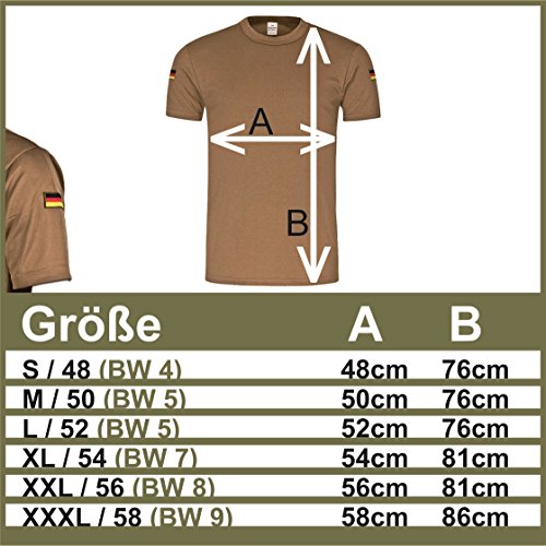 T-shirt BW Tropen SLT 56 8x8 beige taille S imprimé char Gepard