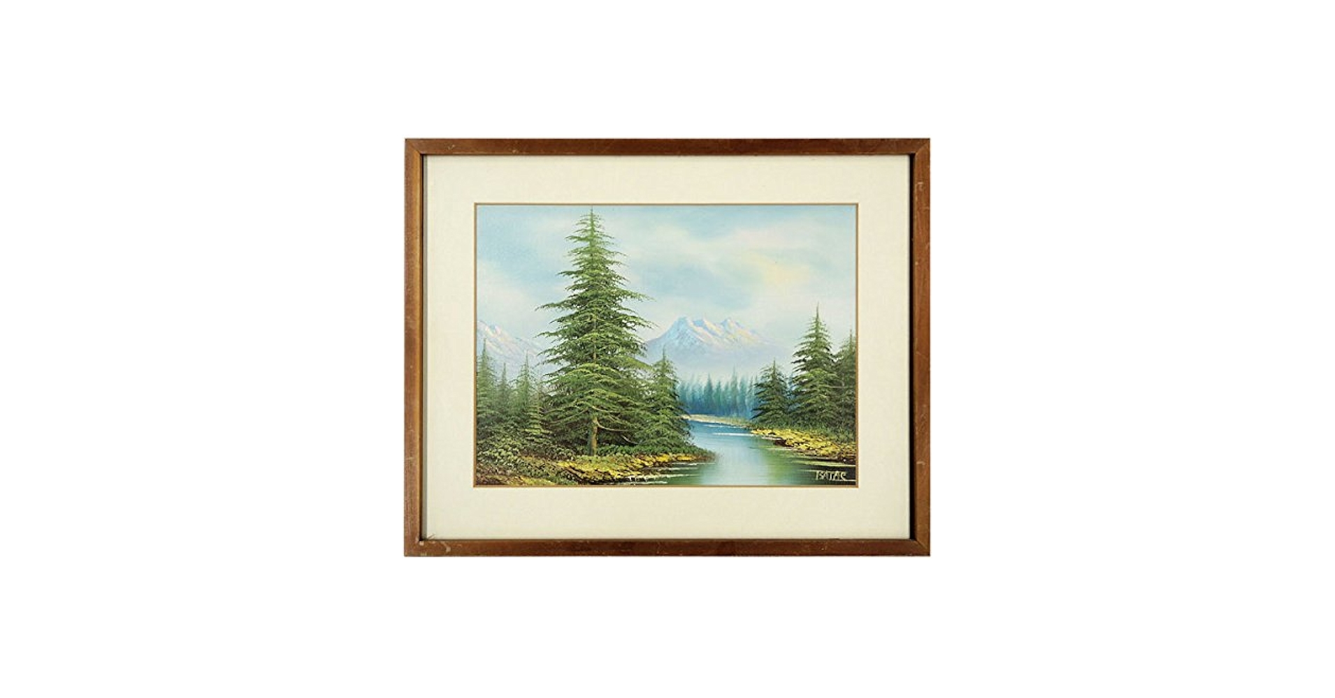 風景画 油絵 肉質 針葉樹林 森林 風景画 油絵 肉質 針葉樹林 森林 - 絵画