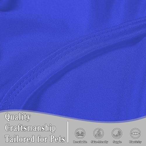 2 Pack Solid Color Dog Shirts - Lightweight, Quick Dry, Breathable Pet T-Shirts for Small to Large Dogs - Stretchy, Durable, Ideal for All Seasons and Holidays.Grey Blue M - Image 5