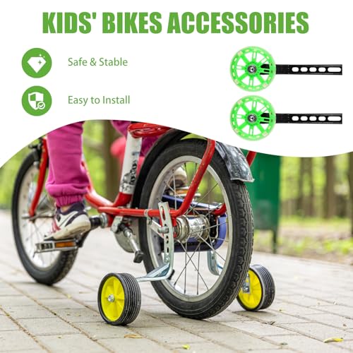 Ruedas de Entrenamiento Alipis, 1 Par, Resistentes al Desgaste, para Bicicletas de Niños, Accesorio para Bicicleta, Color Verde miniatura 6