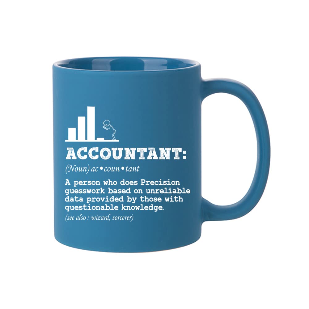Getagift Account Mug, Accountant Definition Noun, Coffee Mug, Accountant Meaning, Coworkers, Bosses, 11oz Novelty Cup Tea Ceramic Full Coloured Frosted Mug. (Light Blue)