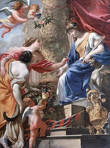 Tableau Vénus et l'amour de Lambert Sustris impression d'art mural 60x90cm