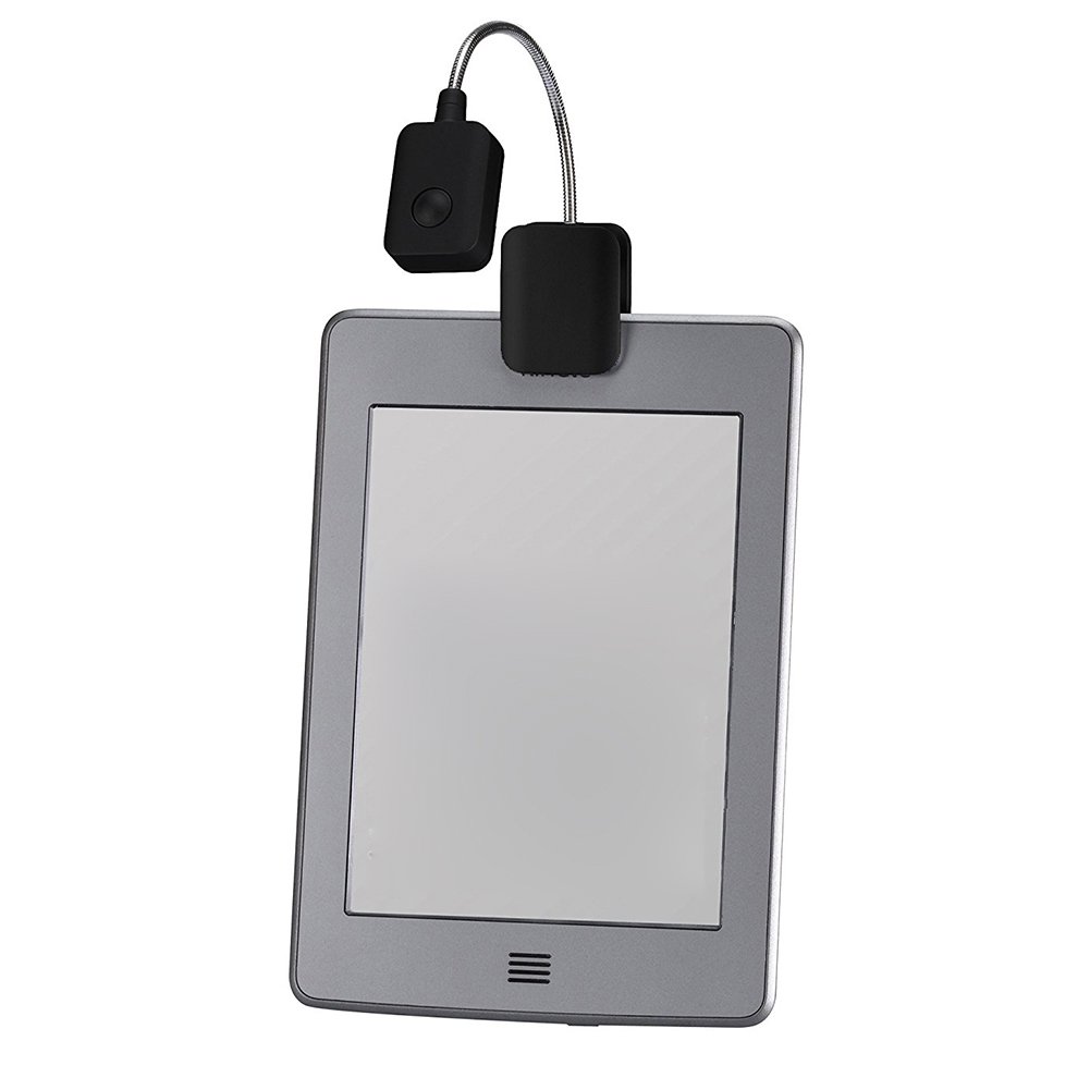 Lampe de lecture LED à clipser pour liseuse Amazon Kindle Kobo - Noir