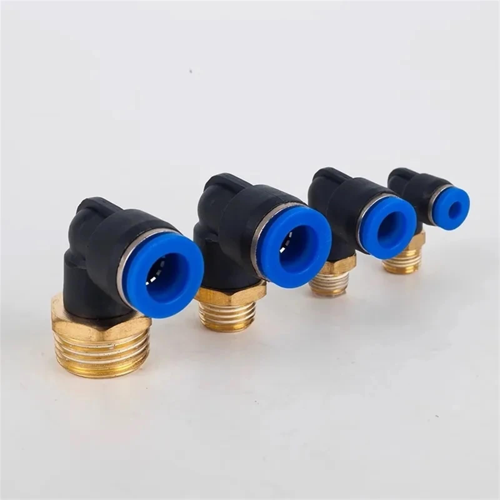 50 Uds conector de aire neumático PL 4-6-8-10-12mm rosca 1/8 1/4 3/8 1/2 codo de tráquea accesorios de aire conectores rápidos de manguera(PL10-04 (OD10mm-1I2))