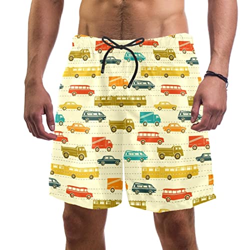 Maillots de bain pour hommes voitures colorées short de plage léger JDEZ