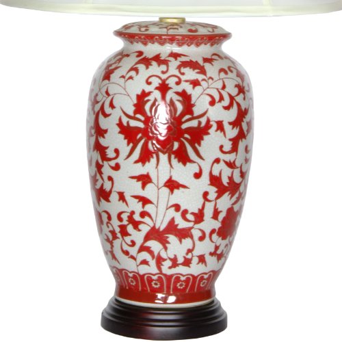 Lámpara de mesa estilo clásico porcelana Red Lantern miniatura 2