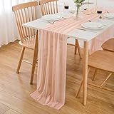 Material: 100% Polyester. Das Tischläufer Hochzeit hat einen leichten Glanz. Es schimmert ein wenig im Licht. Es ist durchsichtig, weich, fließend und elegant.